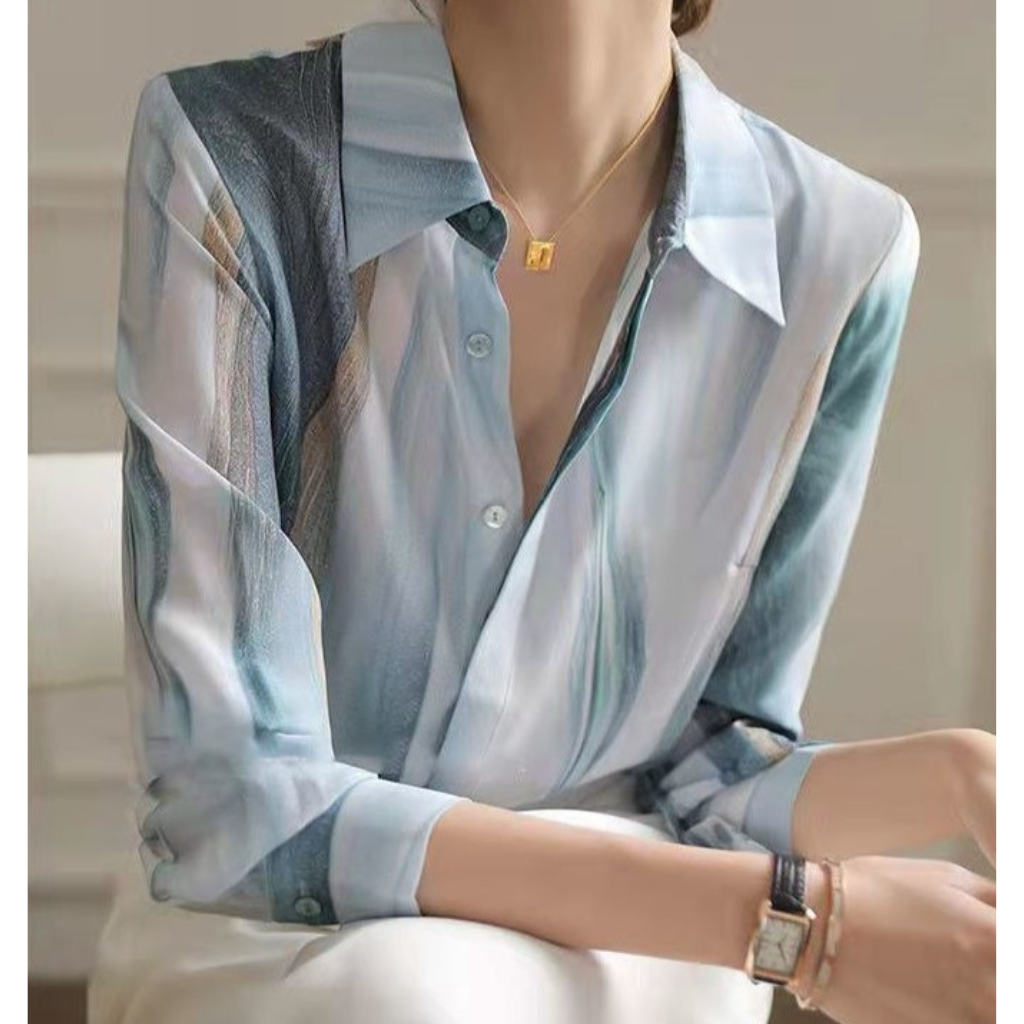 'Sylvia' - long sleeve blouse