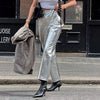 &#39;Silvia&#39; - Silver Metallic Pants