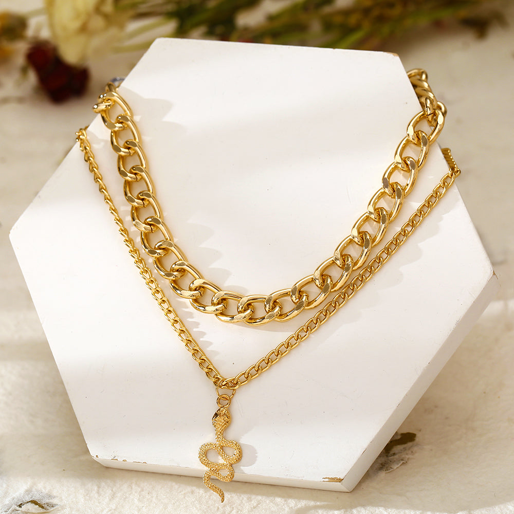 Multilayer Gold Necklace (Two chains)