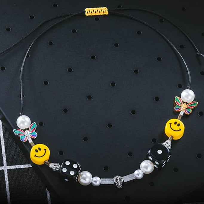 'Lucky' - Choker Necklaces - Silver Skull